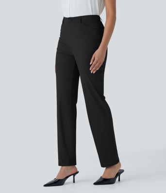 InstantCool-Stoffhose mit mittlerer Leibhöhe und Seitentaschen