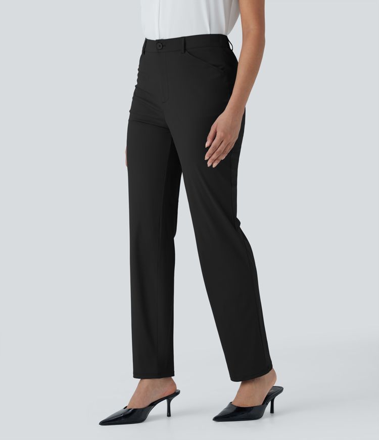 InstantCool-Stoffhose mit mittlerer Leibhöhe und Seitentaschen