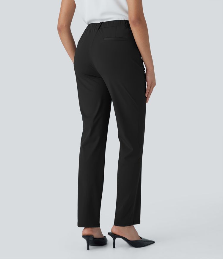 Mid Rise Cool Touch Work Pants with Pockets