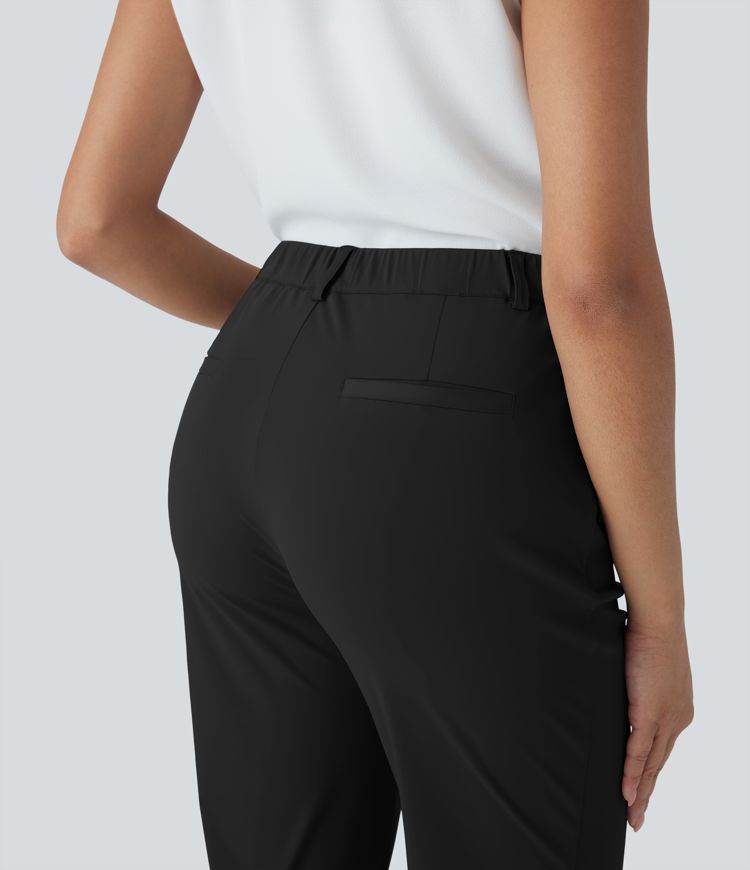 Mid Rise Cool Touch Work Pants with Pockets