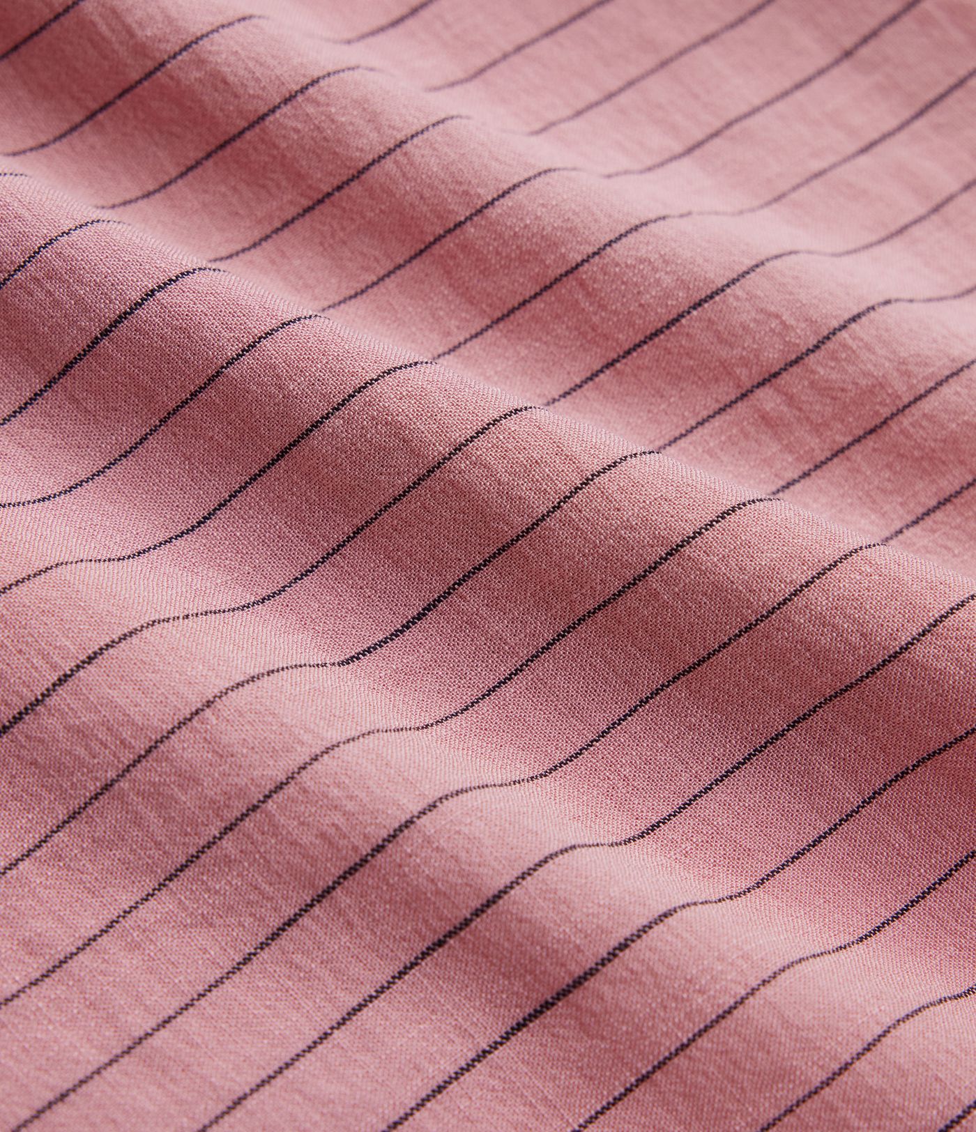 Urlaubs-Hose mit Leinen-Feeling, hohem Bund, Seitentaschen, Streifen, Schlitz und weitem Bein