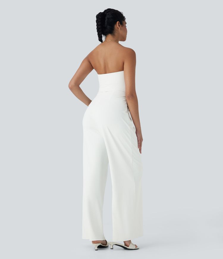 Tube Pocket Wide Leg Jumpsuit-Easy Peezy