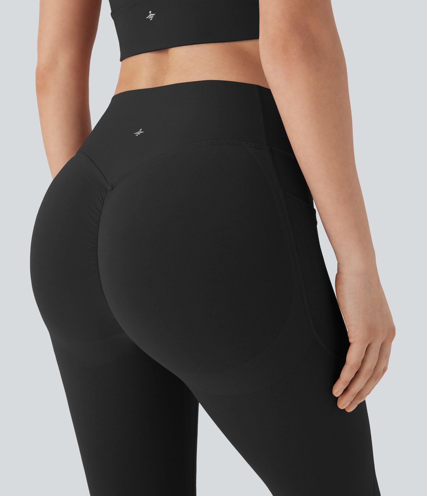 Halara UltraSculpt™ - Formende Pedal-Pusher-Workout-Leggings mit hohem Bund, Seitentaschen, Booty-Scrunch und Bauchkontrolle - Po-Lifting