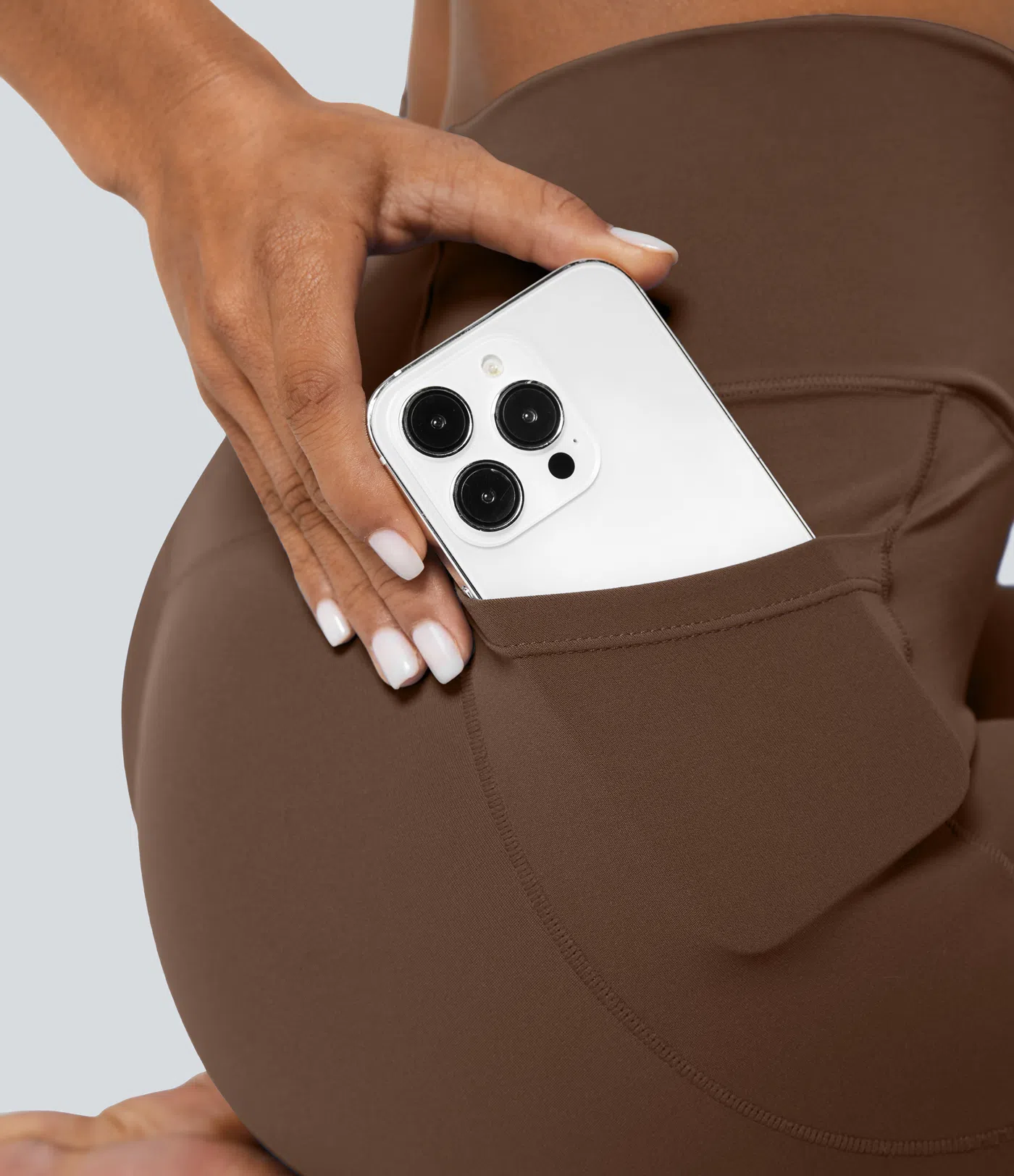 Softlyzero™ Crossover Pocket Plain Leggings-UPF50+