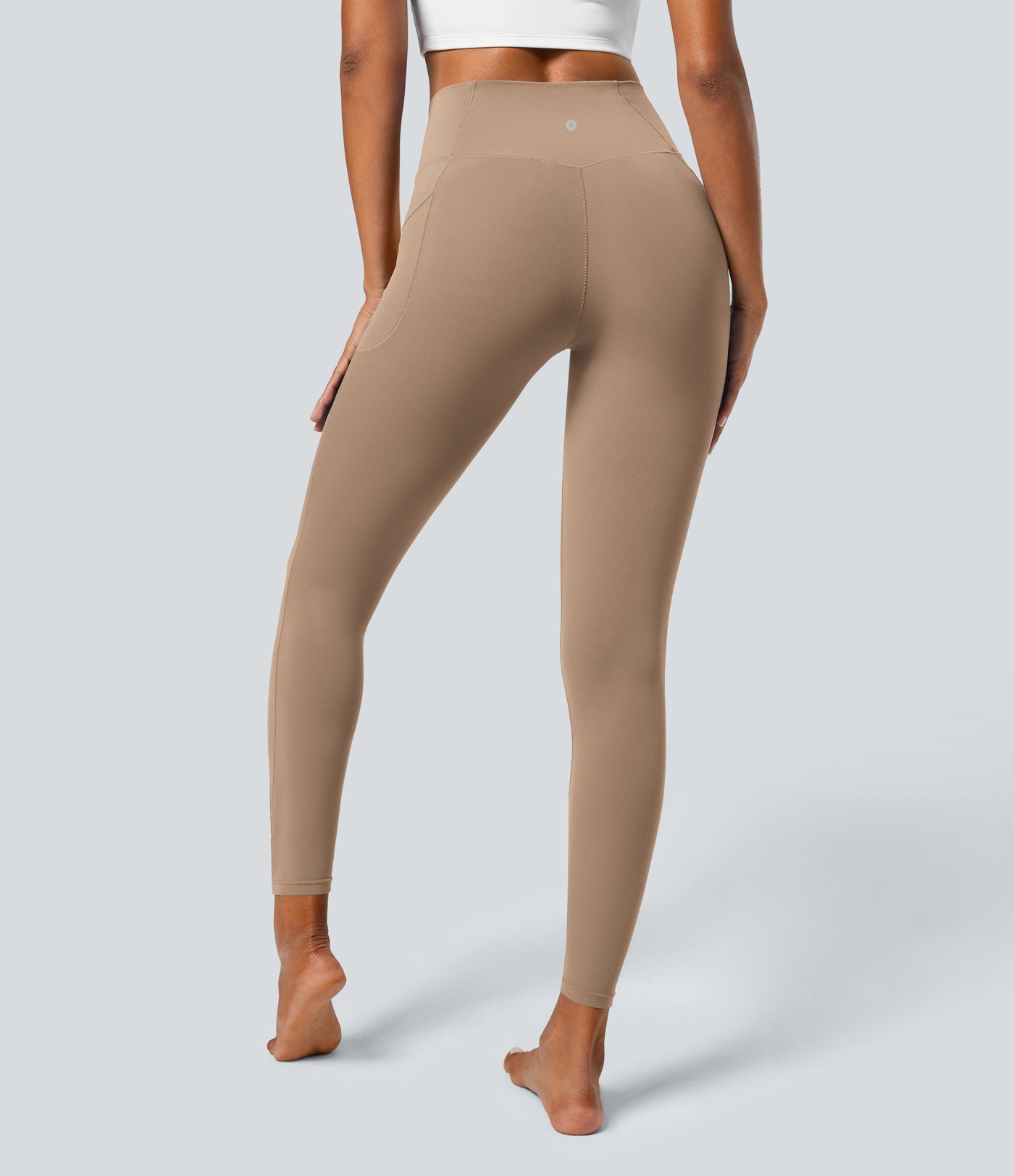 Softlyzero™ Crossover Women Plain Leggings-UPF50+ with pockets