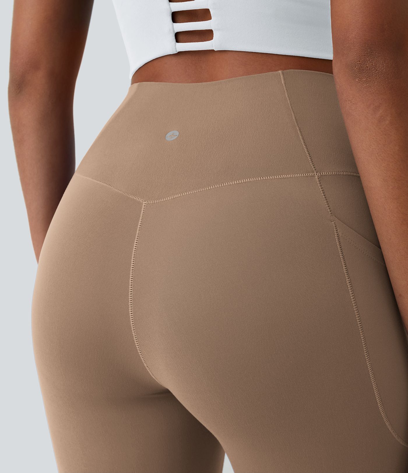 Softlyzero™ Crossover Women Plain Leggings-UPF50+ with pockets
