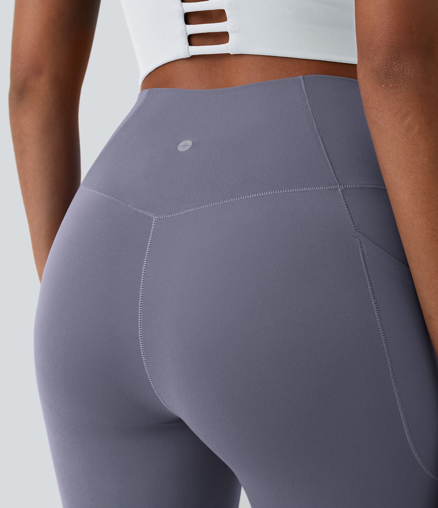 Softlyzero™ Crossover Waistband Pocket Solid Color Leggings