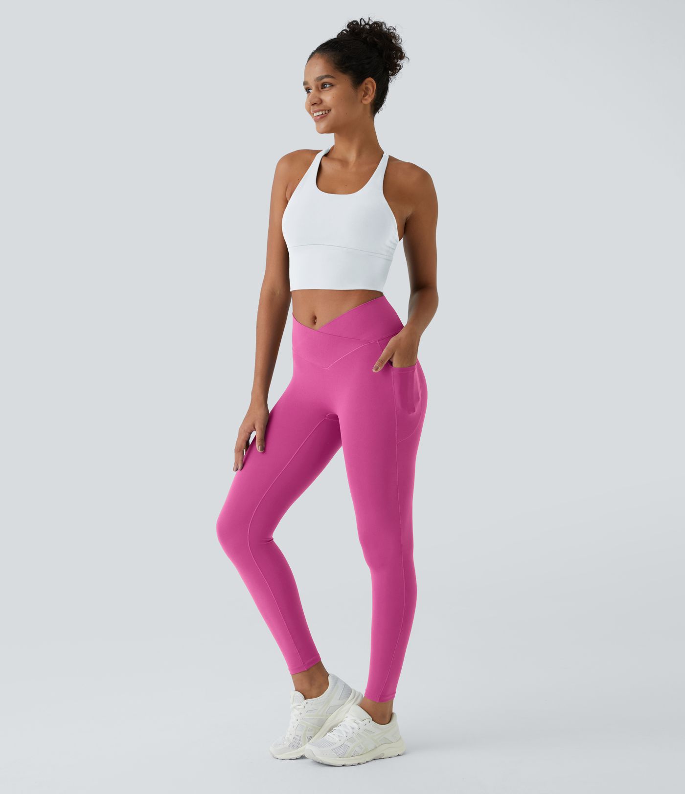 Softlyzero™ Plush Crossover Leggings mit Taschen