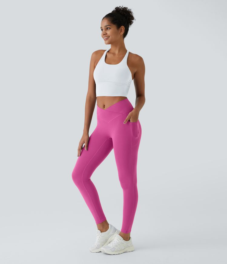 Softlyzero™ Plush Crossover Leggings mit Taschen