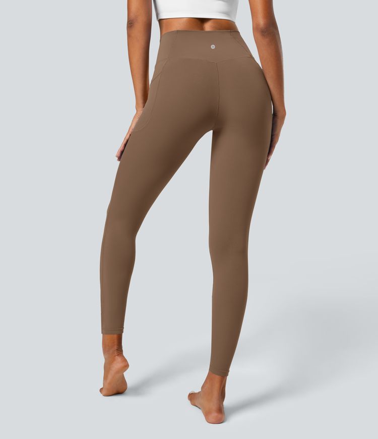 SoftlyZero™ Crossover Pocket Plain Leggings-UPF50+