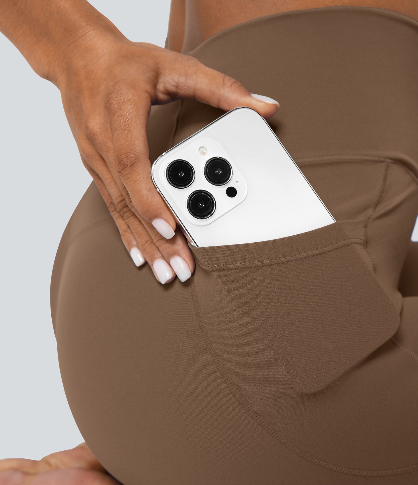 SoftlyZero™ Crossover Pocket Plain Leggings-UPF50+