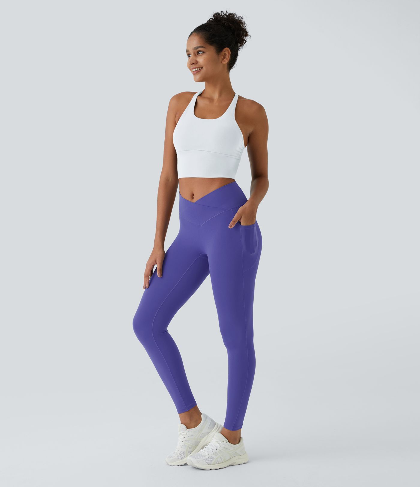 Softlyzero™ Plush Crossover Leggings mit Taschen