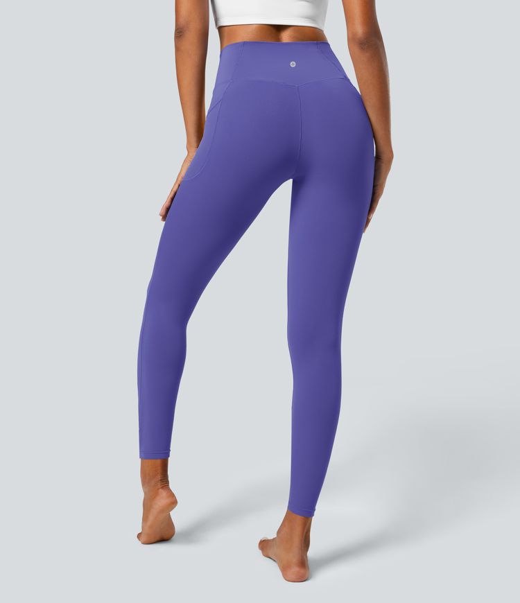 Softlyzero™ Crossover Pocket Plain Leggings-UPF50+