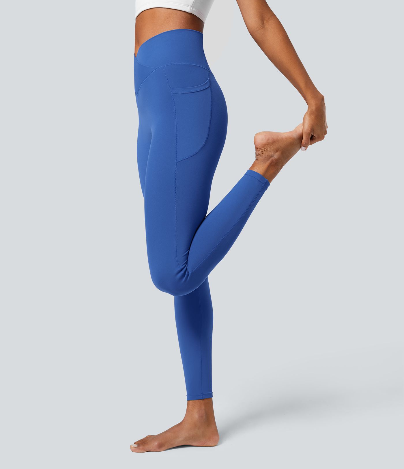 Softlyzero™ Crossover Pocket Plain Leggings - UPF50+
