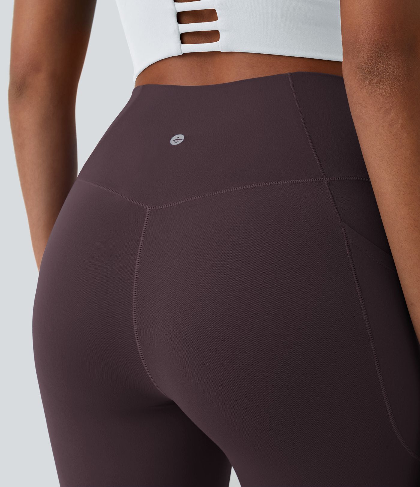 Softlyzero™ Crossover Women Plain Leggings-UPF50+ with pockets