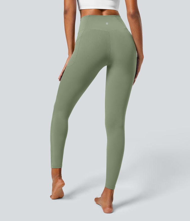 Softlyzero™ Crossover Pocket Plain Leggings-UPF50+