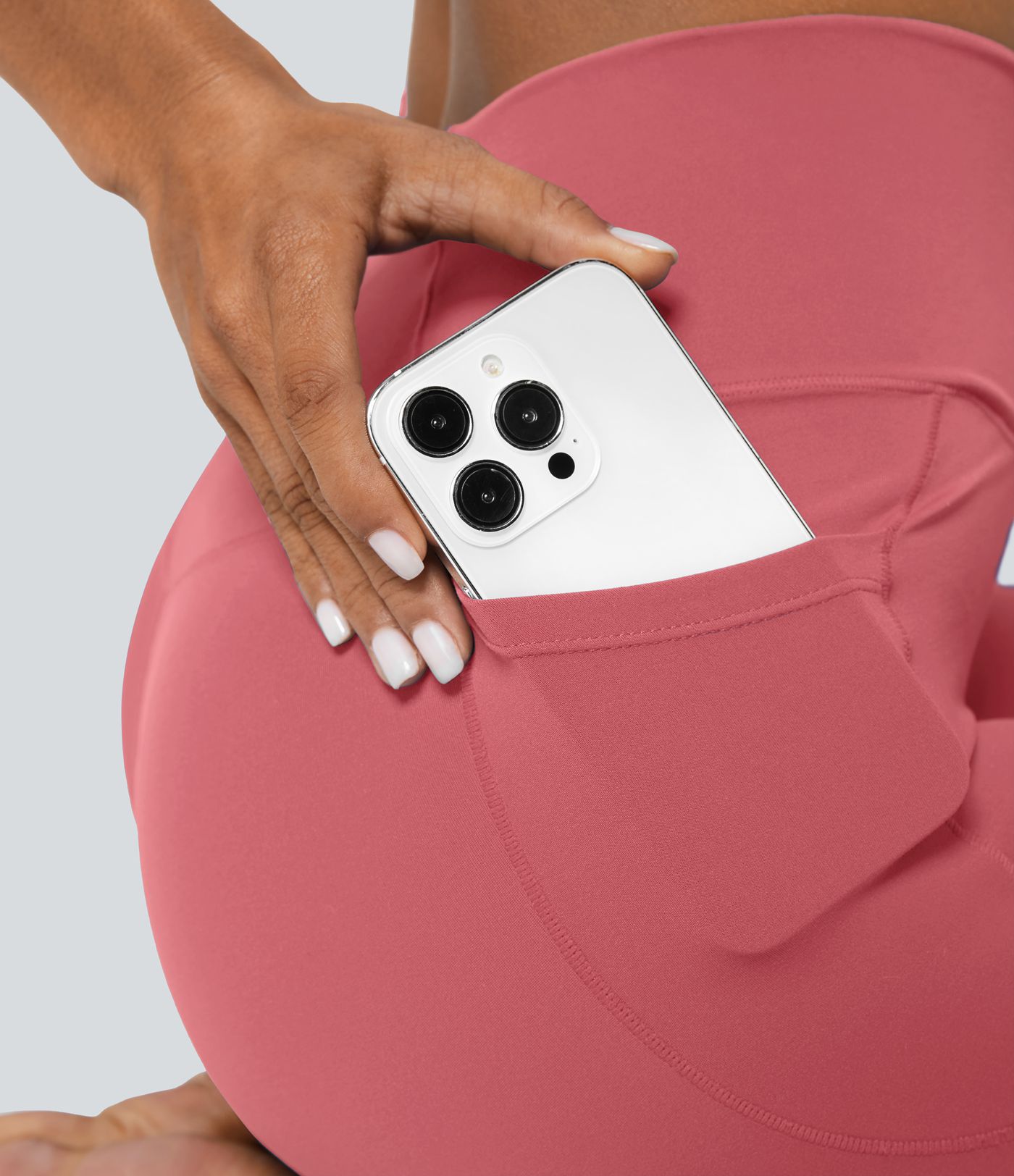 SoftlyZero™ Crossover Pocket Plain Leggings-UPF50+