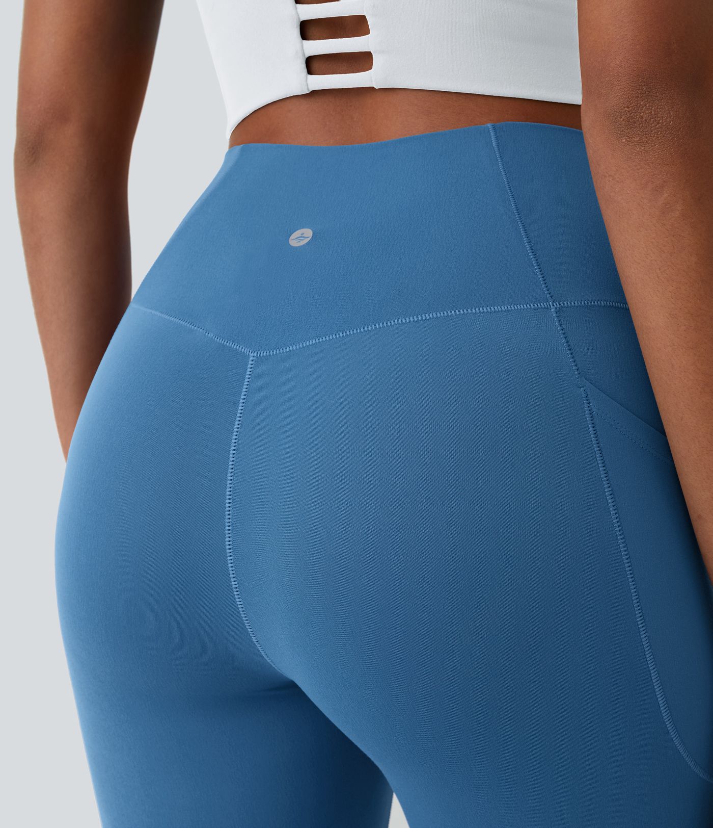 Softlyzero™ Crossover Women Plain Leggings-UPF50+ with pockets