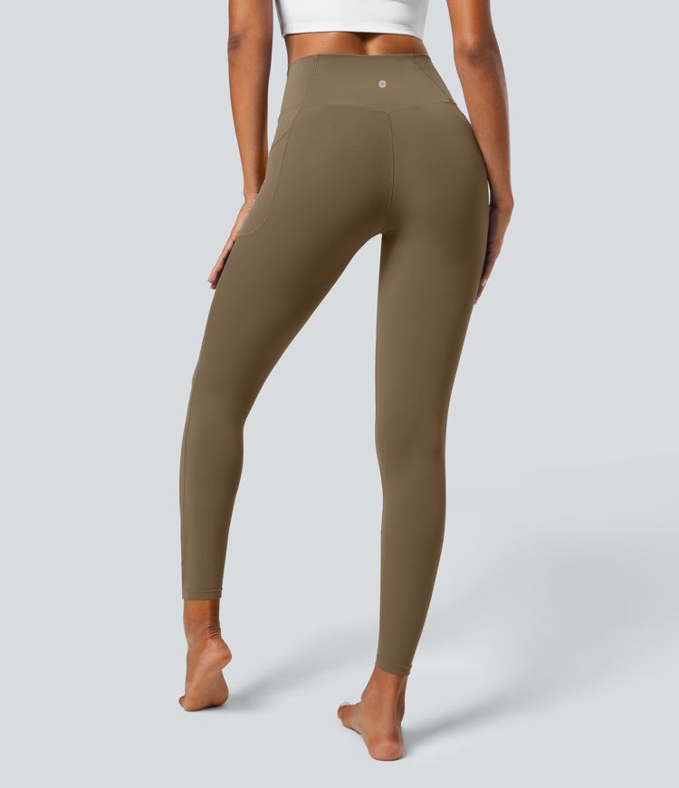Softlyzero™ Crossover Pocket Plain Leggings-UPF50+