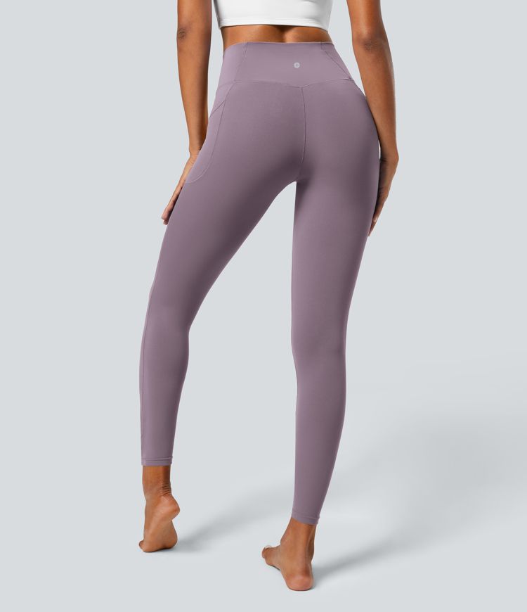 SoftlyZero™ Crossover Pocket Plain Leggings-UPF50+