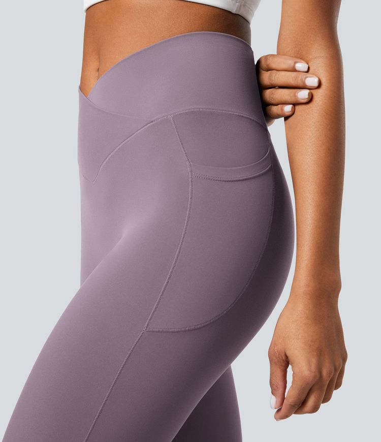 SoftlyZero™ Crossover Pocket Plain Leggings-UPF50+