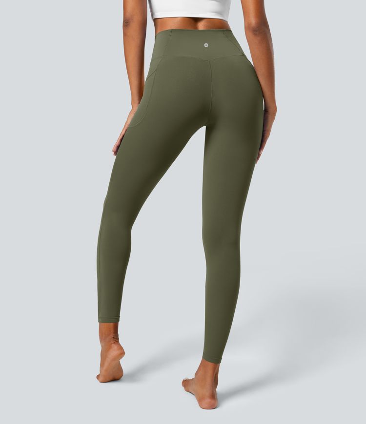 SoftlyZero™ Crossover Pocket Plain Leggings-UPF50+