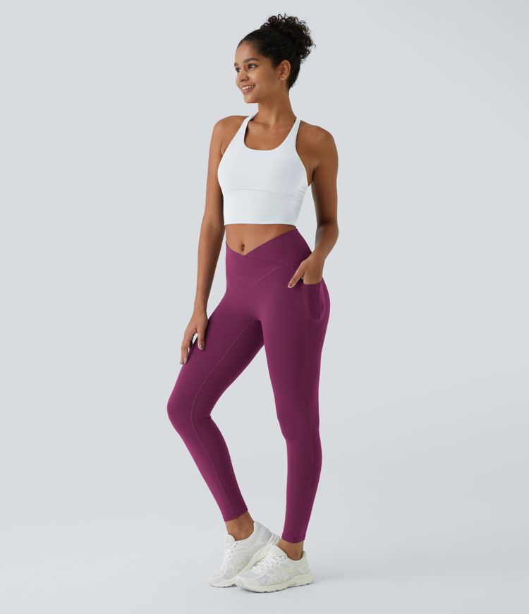 Leggings Softlyzero™ liso bolsillo cruzado -UPF50+