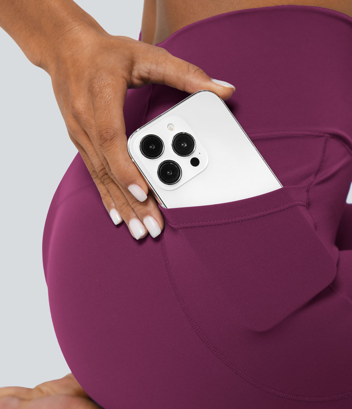 SoftlyZero™ Crossover Pocket Plain Leggings-UPF50+