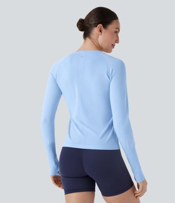 OneForm Seamless Flow Thumb Hole Perforated Quick Dry Hiking Sports Top