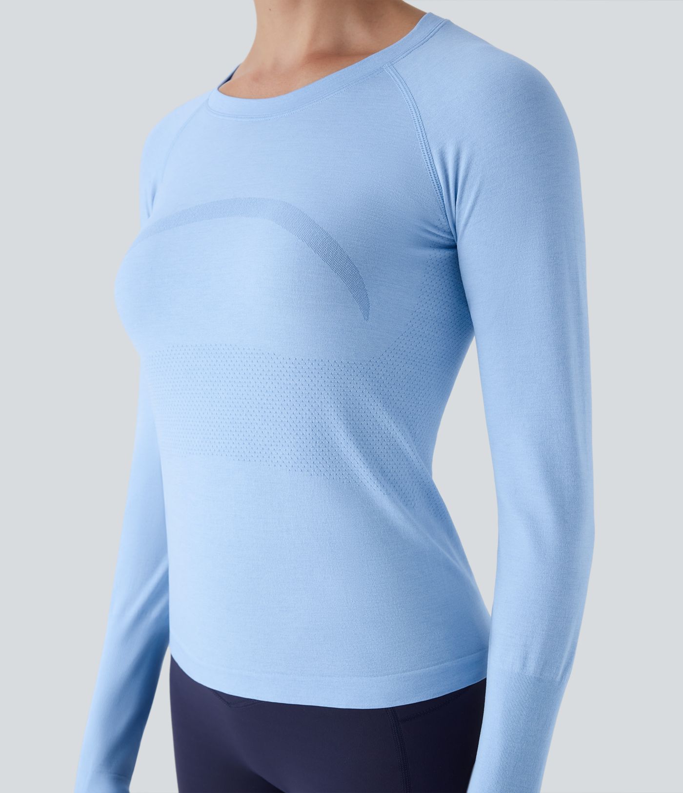 OneForm Seamless Flow Thumb Hole Perforated Quick Dry Hiking Sports Top