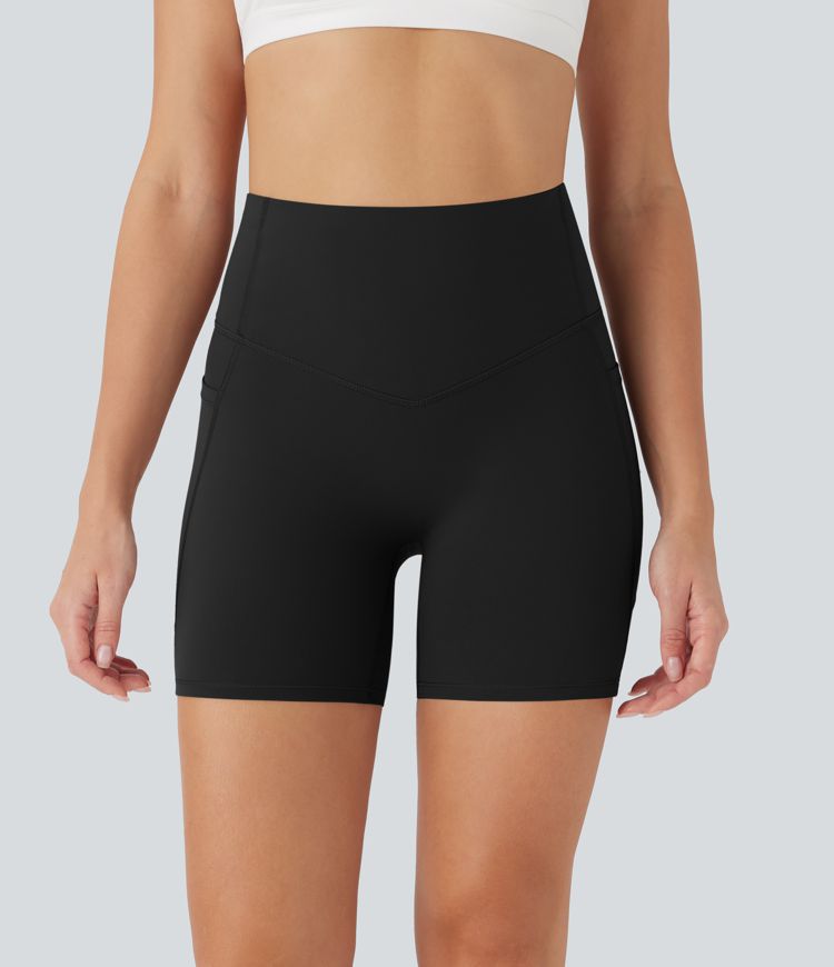Halara UltraSculpt™ High Waisted Butt Lifting Tummy Control Pocket Shaping Training Biker Shorts 5''