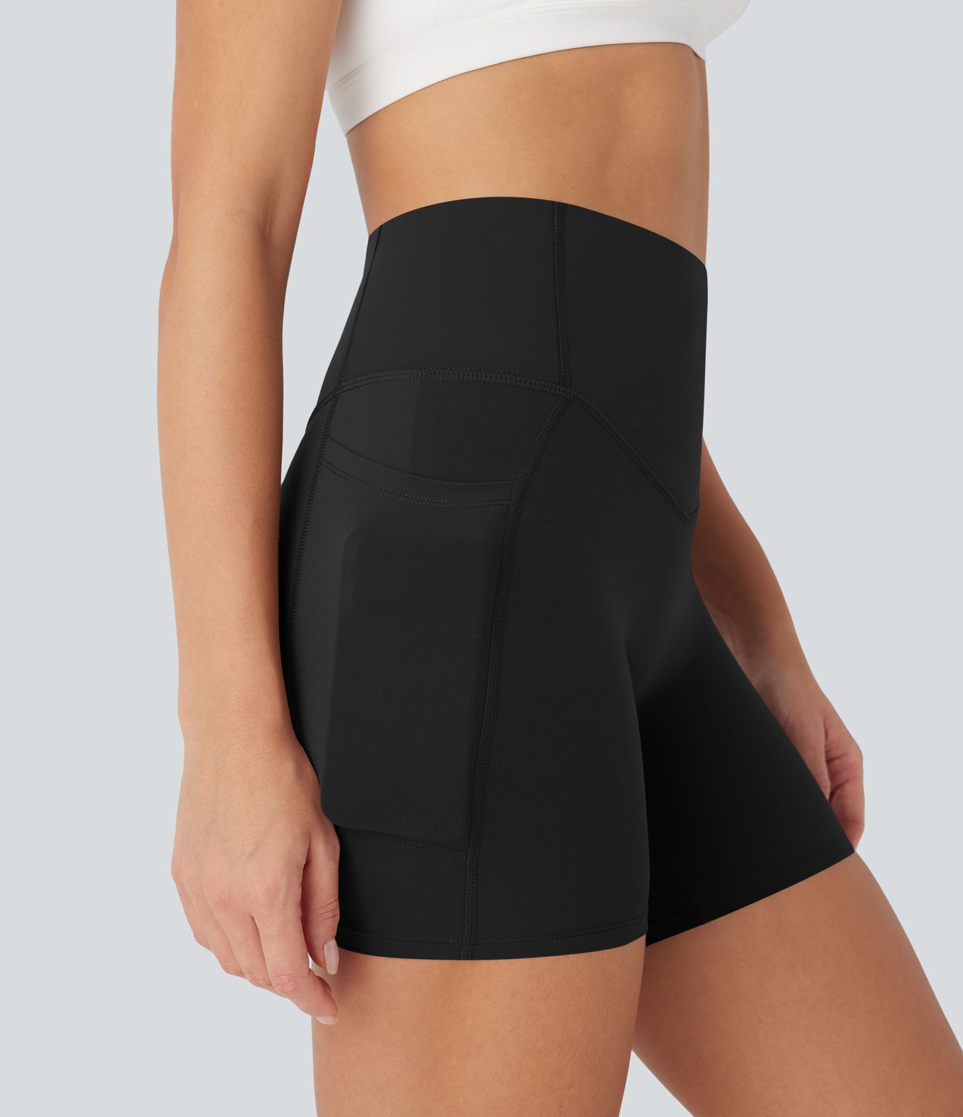 Halara UltraSculpt™ High Waisted Butt Lifting Tummy Control Pocket Shaping Training Biker Shorts 5''