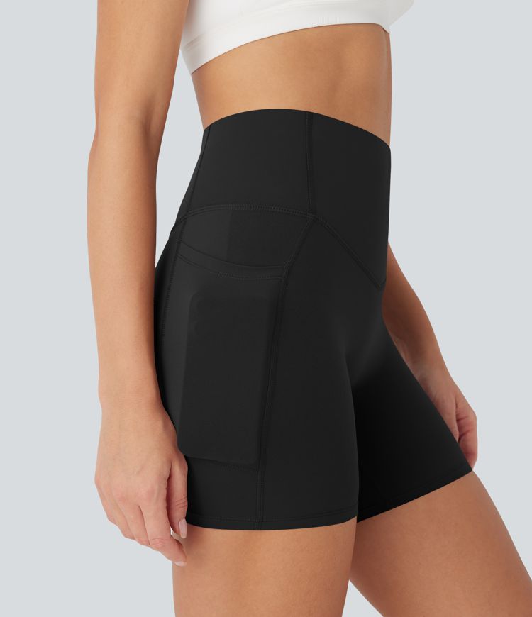 Halara UltraSculpt™ High Waisted Butt Lifting Tummy Control Pocket Shaping Training Biker Shorts 5''