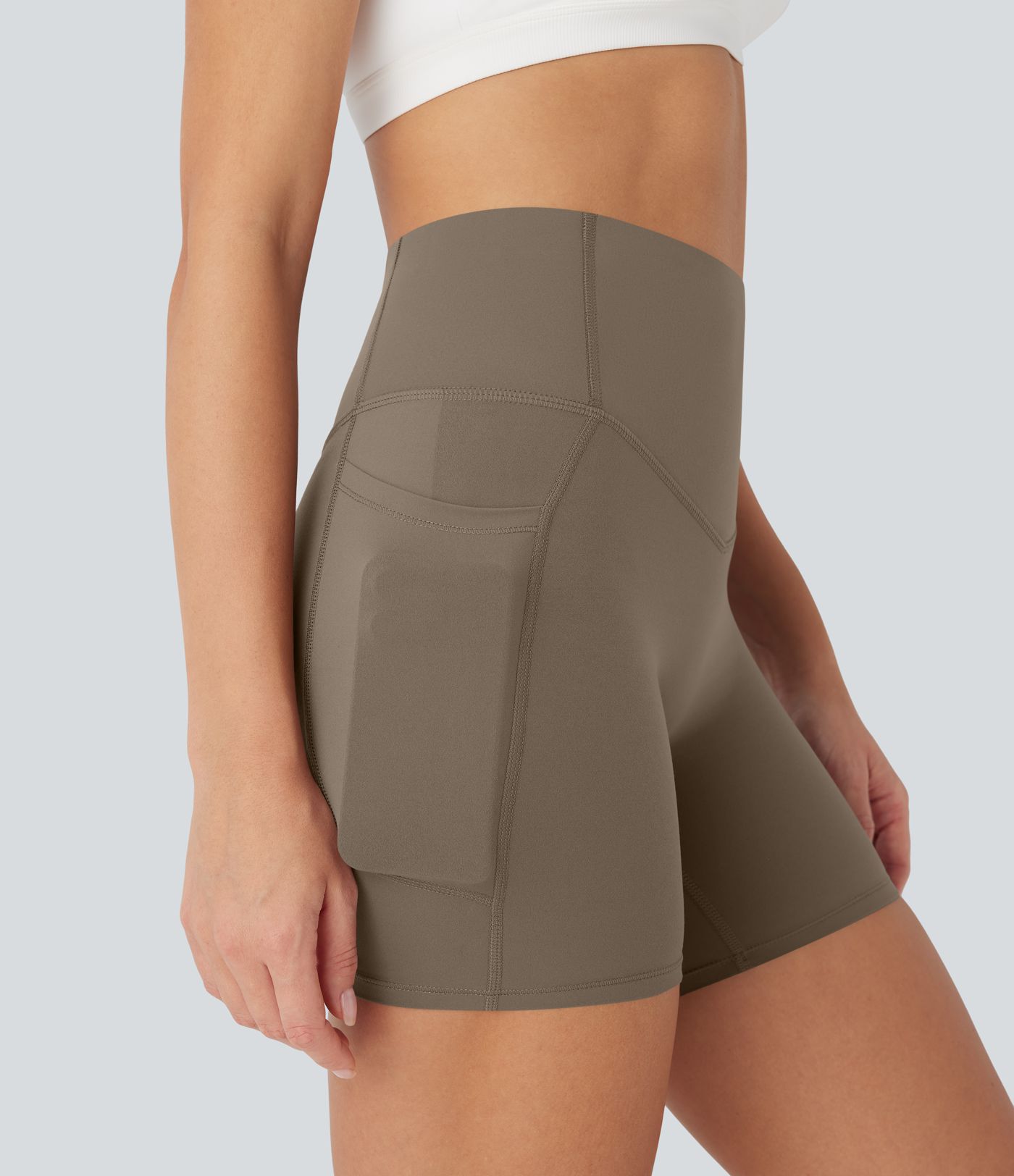 Halara UltraSculpt™ High Waisted Butt Lifting Tummy Control Pocket Shaping Training Biker Shorts 5''