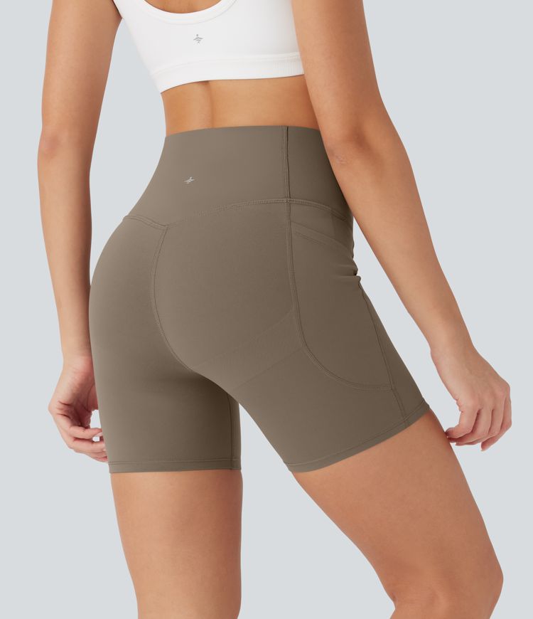Halara UltraSculpt™ High Waisted Butt Lifting Tummy Control Pocket Shaping Training Biker Shorts 5''
