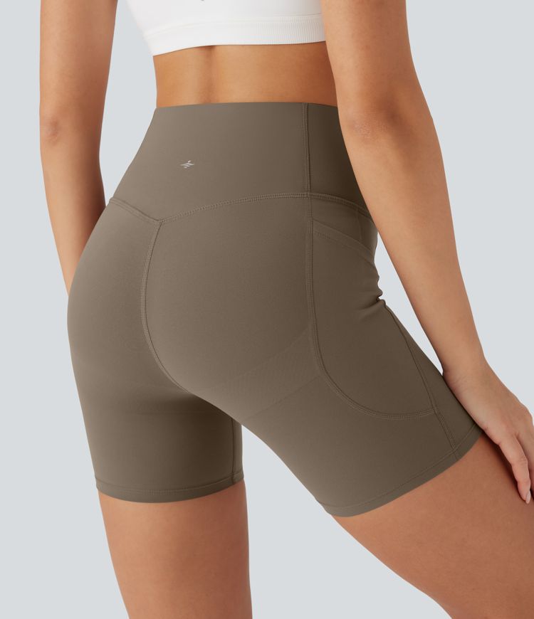 Halara UltraSculpt™ High Waisted Butt Lifting Tummy Control Pocket Shaping Training Biker Shorts 5''