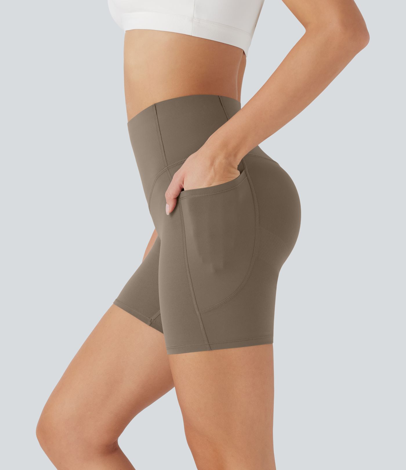 Halara UltraSculpt™ High Waisted Butt Lifting Tummy Control Pocket Shaping Training Biker Shorts 5'' Halara UltraSculpt™ High Waisted Butt Lifting Tummy Control Pocket Shaping Training Biker Shorts 5''