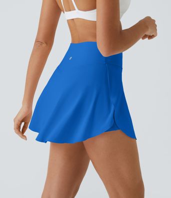 SoftlyZero™ Airy Crossover Pocket 2-in-1 Cool Touch Tennis Skirt-Lucid-Longer Length-UPF50+