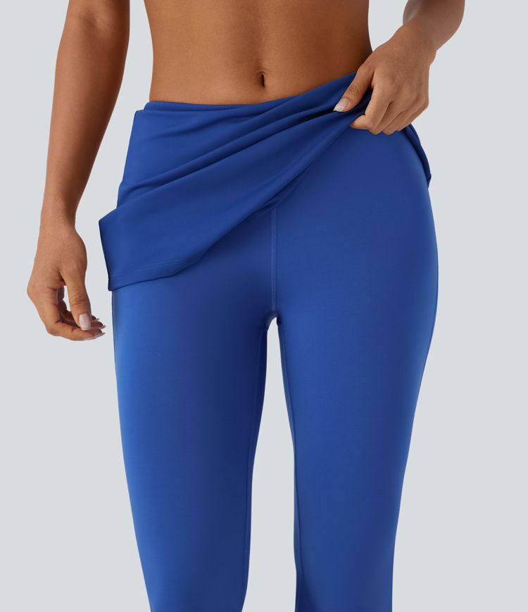 Mid Rise 2-in-1 Cool Touch Yoga Bootcut Pants