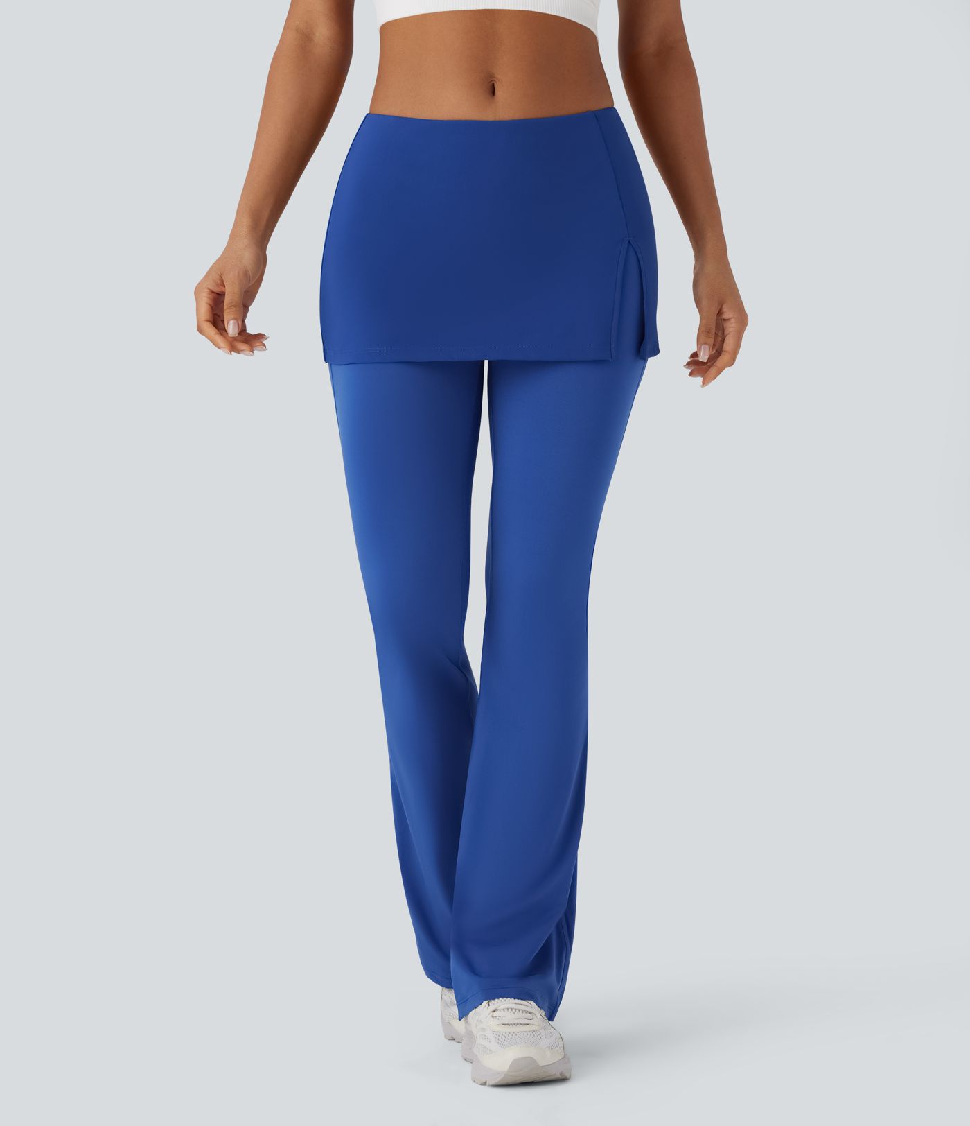 Mid Rise 2-in-1 Cool Touch Yoga Bootcut Pants