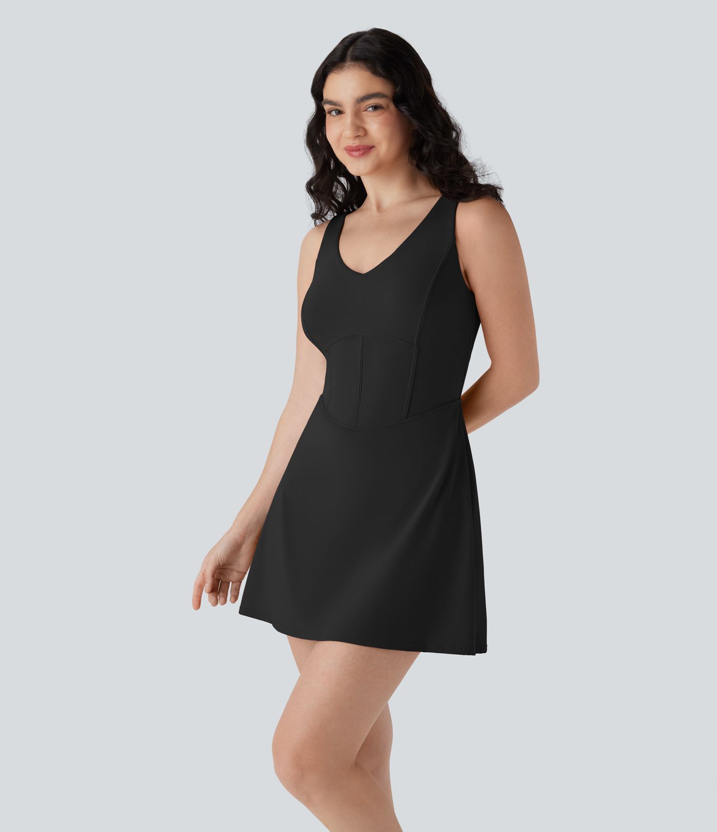 SoftlyZero™ Airy Corset 2-in-1 Cool Touch Mini Tennis Active Tank Dress with Pockets-Easy Peezy Edition