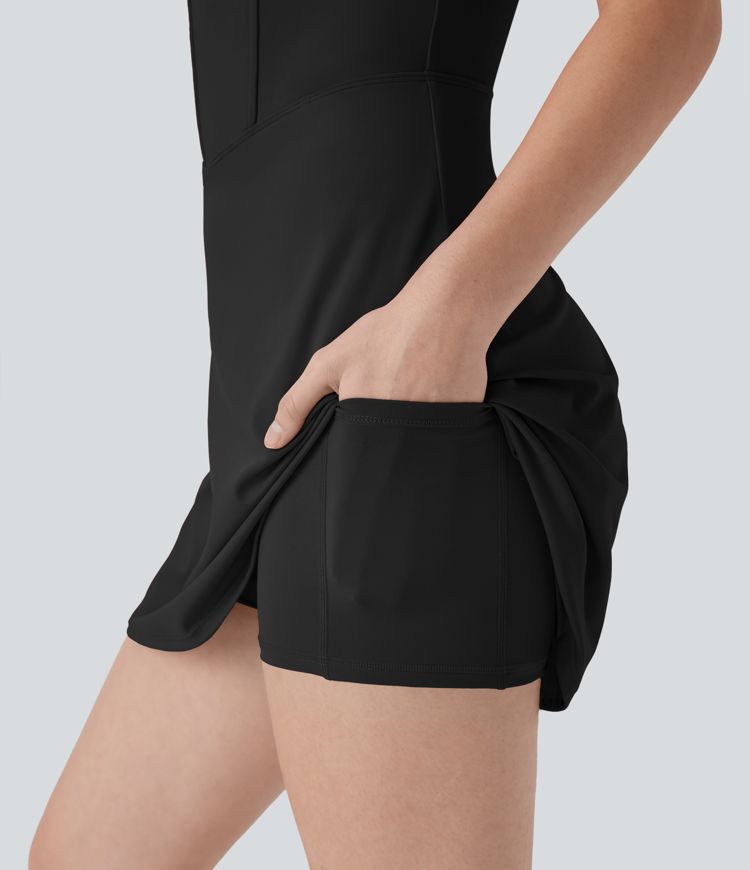 SoftlyZero™ Airy Corset 2-in-1 Cool Touch Mini Tennis Active Tank Dress with Pockets-Easy Peezy Edition