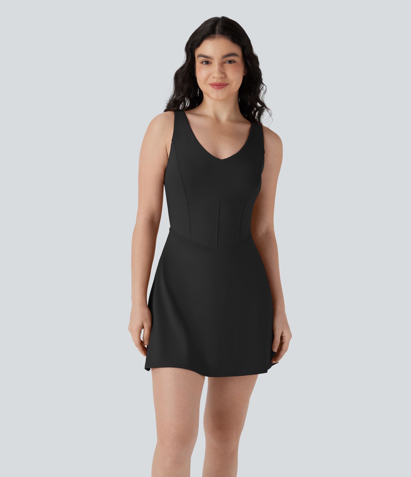 SoftlyZero™ Airy Corset 2-in-1 Cool Touch Mini Tennis Active Tank Dress with Pockets-Easy Peezy Edition