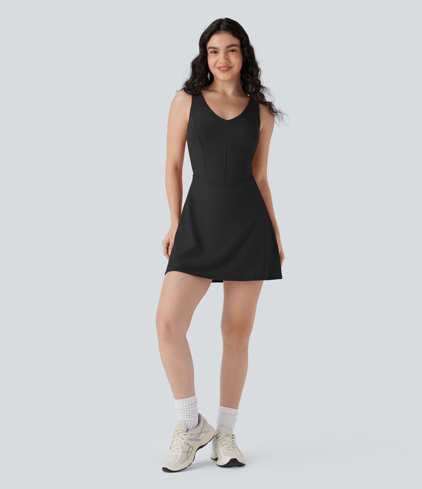 SoftlyZero™ Airy Corset 2-in-1 Cool Touch Mini Tennis Active Tank Dress with Pockets-Easy Peezy Edition
