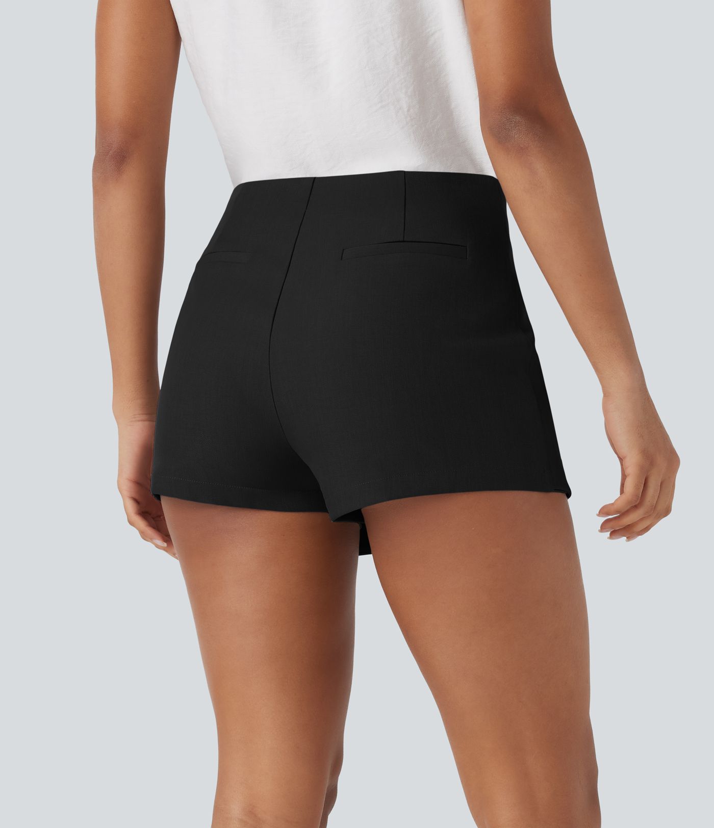 Mid Rise Wrap Work Skort