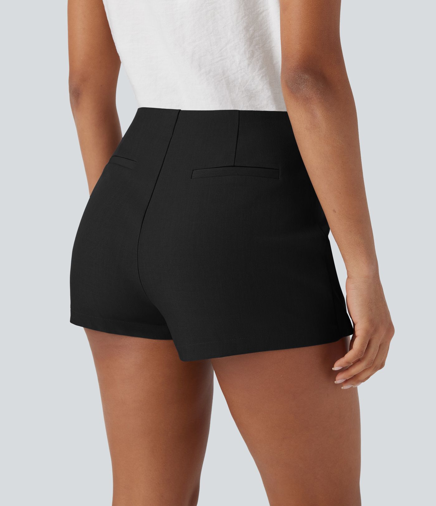 Mid Rise Wrap Work Skort