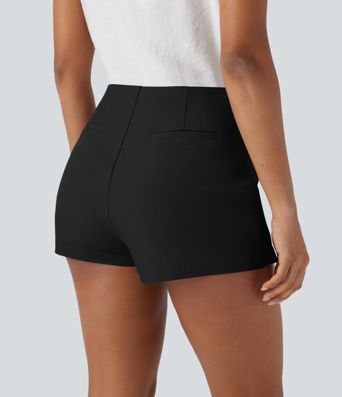 Mid Rise Wrap Work Skort