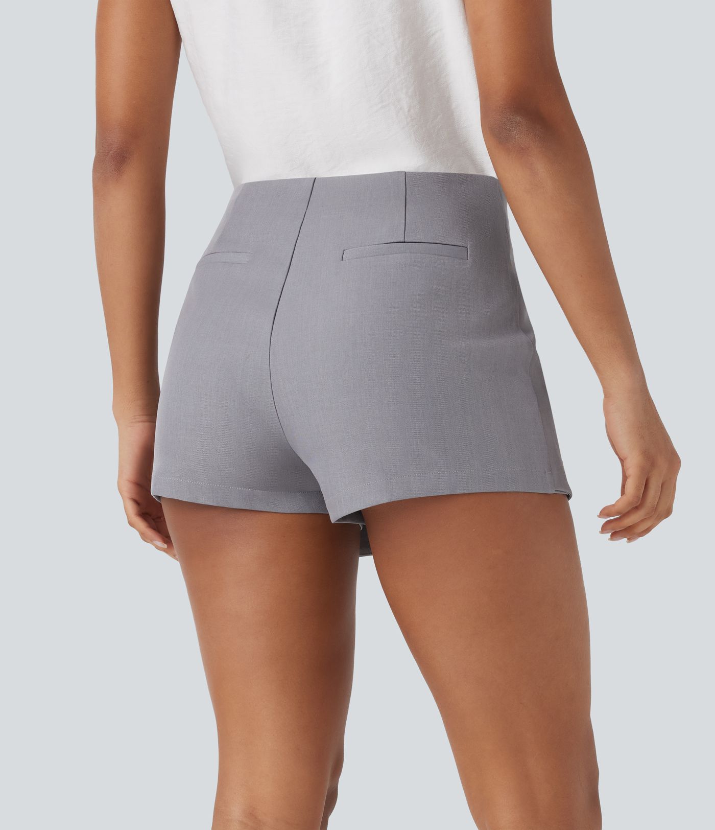 Mid Rise Wrap Work Skort