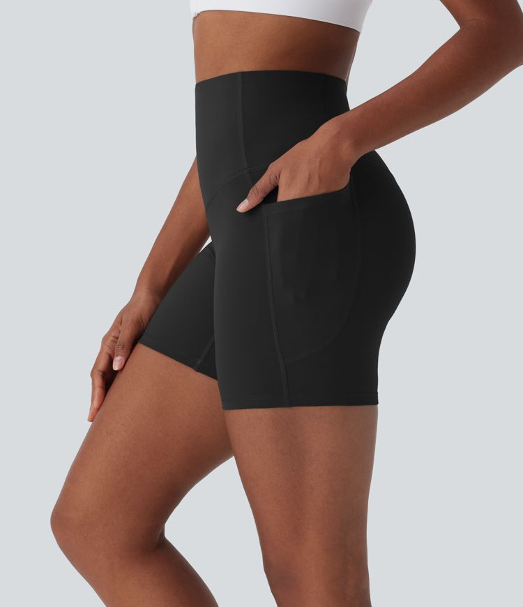 Halara UltraSculpt™ High Waisted Tummy Control Built-in Underwear Anti-Bacterial Shaping Training Biker Shorts 5'' With Pockets