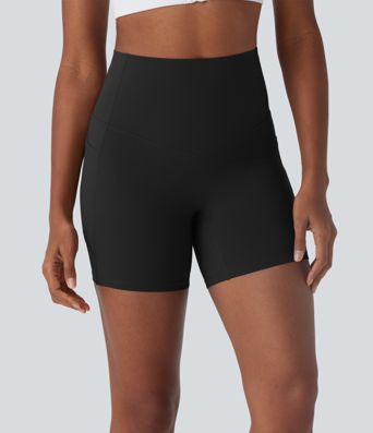 Halara UltraSculpt™ High Waisted Tummy Control Built-in Underwear Anti-Bacterial Shaping Training Biker Shorts 5'' With Pockets